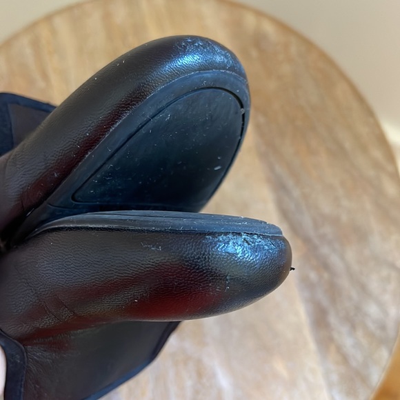 Nine West black leather loafer style ballerina flats size 9.5 - Picture 4 of 5